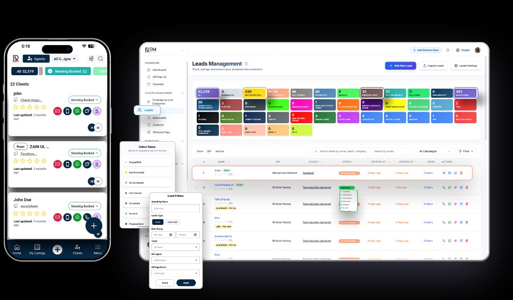 VIQ CRM lead profile with activity
